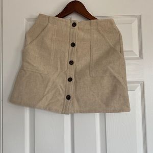 Cotton/linen lined skirt by Banana Republic
